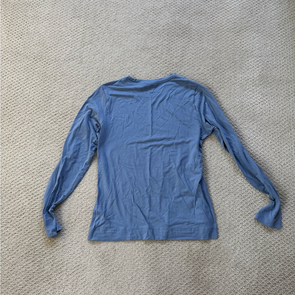 Athleta Blue Long Sleeve Tee